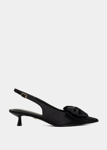 The Nora Black Kitten Heel