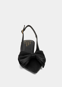 The Nora Black Kitten Heel