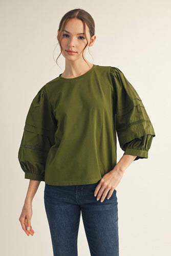 The Helena Top (Olive)
