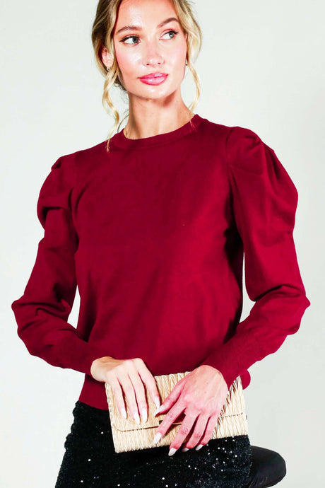 The Anya Sweater(Cranberry)