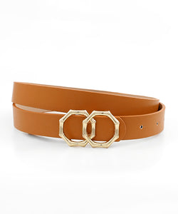 Gold Octagon Buckle Belt