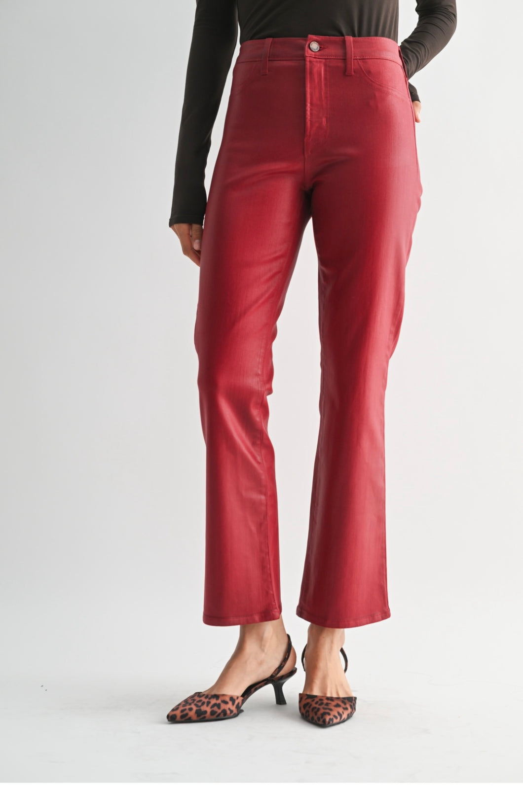 The McClain Coated Jean (Cabernet)