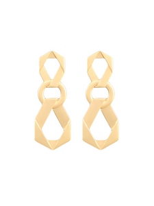 The Oval Chain Drop Earrings