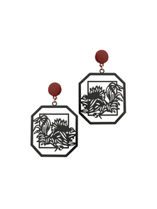 The Gamecock Octagon Earrings