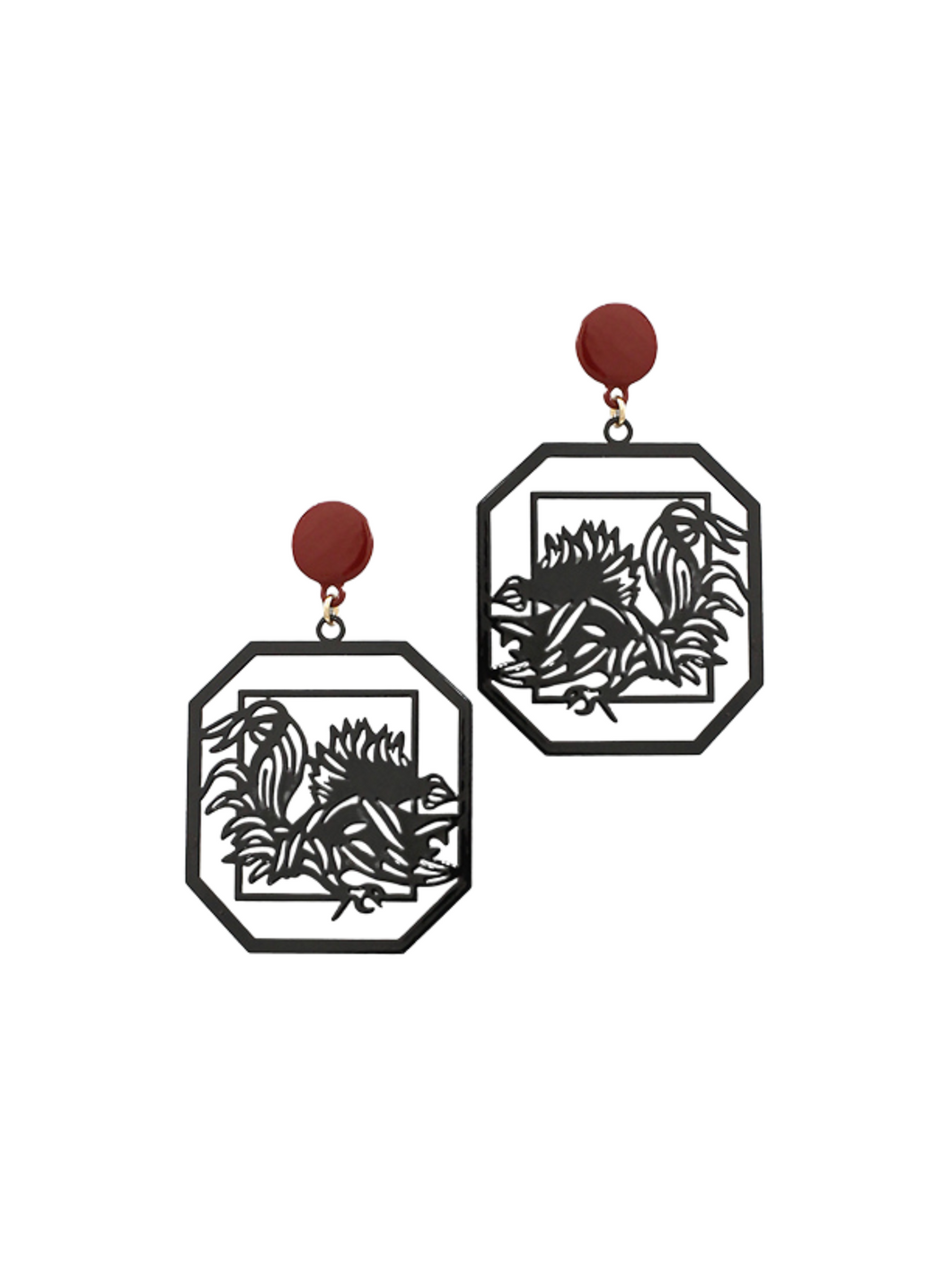 The Gamecock Octagon Earrings