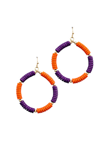 The College Bead Circle Earrings