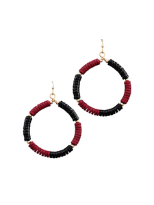 The College Bead Circle Earrings