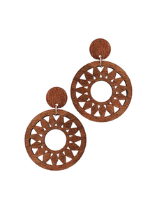 The Wooden Sun Earrings