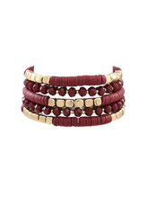 The Garnet Bead Bracelet Set