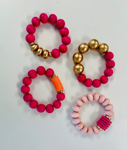 Pink Party Bracelets by Piper Grey