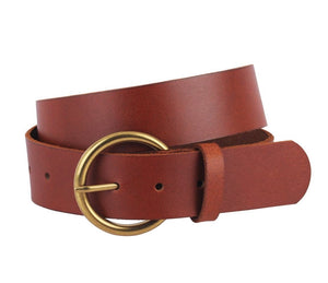The Makenzie Wide Leather Belt(Tan)