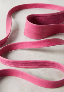 Flamingo Pink Skinny Wrap Belt (thinner than regular wrap belt, longer ties)